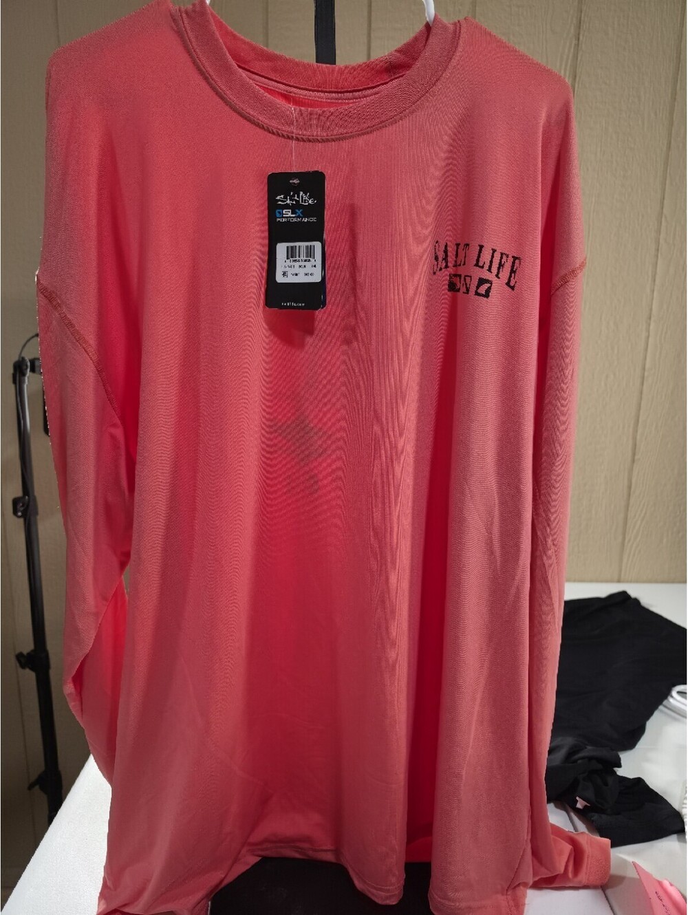 Salt Life SLX Performance Men's Pink Long Sleeve Graphic Logo Fishing Tee XXL